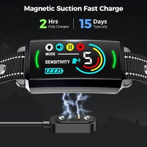 2025 Fábrica al por mayor AI Tech IP67 <span class=keywords><strong>Collar</strong></span> de perro antiladridos impermeable <span class=keywords><strong>Collar</strong></span> de choque de perro profesional con luz intermitente - Product Image 3