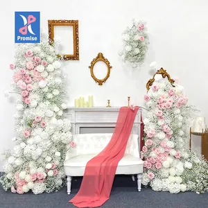 Arco de flores de casamento de promessa Arranjo de flores artificiais Arco de flores Decoração de arco de casamento