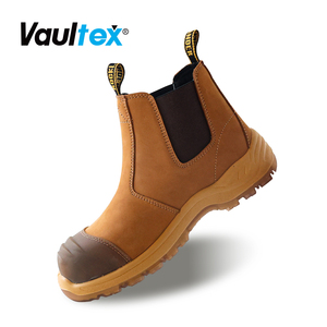 Vaultex 1.6-1.8 Chaussures de sécurité industrielles à bout en fibre de verre en cuir de vache Water Splash Chelsea Work Bottes de sécurité avec chaussettes imperméables - Product Image 5