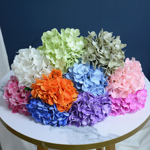 Fleurs artificielles en soie Hortensia Dongchen Crafts, 90 têtes, tige unique, toucher humide, pour décoration de mariage - Product Image 1