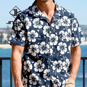 Summer Hawaiian Design Cuban Collar Custom New High Quality Casual Printed <b>Beach</b> <b>Shirts</b> <b>for</b> <b>Men</b> - Product Image 1