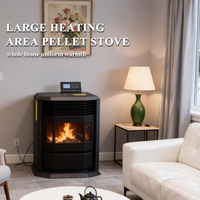 Poêle à granulés de bois, poêle à granulés de biomasse d'intérieur, chauffage intelligent pour maison et villa, idéal pour le chauffage hivernal
