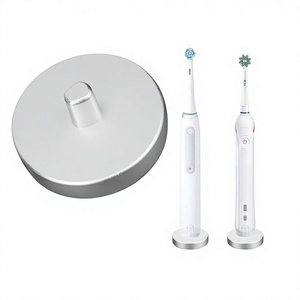 Soporte de cepillo de dientes eléctrico compatible con plata para baño Soporte de cepillo de dientes de aluminio Soporte de cepillo de dientes de metal - Product Image 1