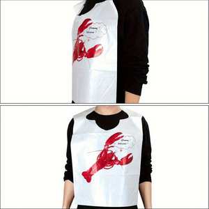 Baberos de Plástico Impresos Personalizados de Alta Calidad, Baberos Desechables de Plástico para Adultos, Baberos de Langosta para Restaurante - Product Image 5