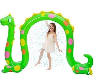 Inflatable ड्रैगन आर्क यार्ड स्प्रिंकलर, बच्चों के लिए पानी लॉन स्प्रिंकलर खिलौना (98.5w x 58.25 एच)