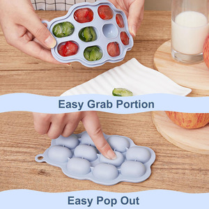 Bac de congélation en silicone de qualité alimentaire pour aliments pour bébés, moule de stockage de lait maternel pour purée maison pour bébés - Product Image 2