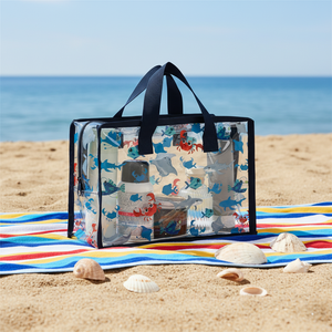 Bolsa de Presente Personalizada, Portátil e Fashion, Grande Capacidade, Bolsa Transparente de PVC com Padrão de Letras e Logo Personalizado - Product Image 6