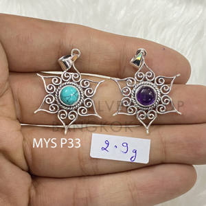 Colgante de amatista Premium con piedras preciosas naturales y joyas de plata para mujer - Product Image 1