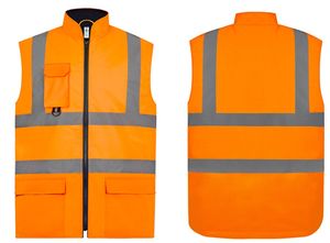 เสื้อกั๊กนิรภัยสะท้อนแสงเสื้อกั๊กนิรภัยสีเหลืองสีส้มออกแบบโลโก้ได้ตามต้องการ - Product Image 4