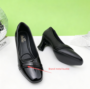 Nuove Scarpe Eleganti da Donna con Tacco Spesso e Punta Affusolata per Matrimoni ed Eventi Estivi - Modello Comodo e alla Moda - Product Image 1