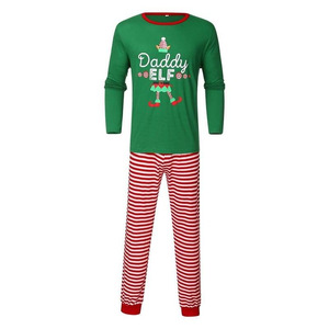 New <span class=keywords><strong>Cotton</strong></span> Família Natal Pijama Set Moda Impressão Pai Mãe Crianças Cão Família Combinando Roupas Roupas Família Sleepwear - Product Image 3