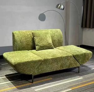 Fauteuil lounge minimaliste italien, canapé-lit en tissu rétro français pour salon, canapé simple pliable en une seule pièce - Product Image 3