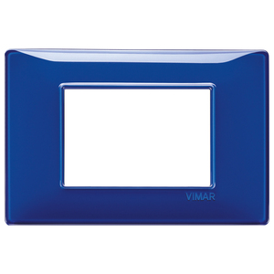 Vimar Wall <b>Switch</b> Plate 17x8 In Blue Glass Finish - Product Image 1