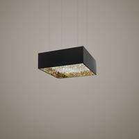 Luminaires suspendus de lustre en cristal carré de luxe à gradation intérieure personnalisée haut de gamme pour salle à manger