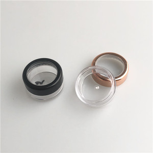 Logotipo personalizado Sombra de ojos Embalaje Transparente Redondo Mini Pequeño Vacío Brillo Pigmento Tarro - Product Image 3