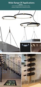 Système <span class=keywords><strong>de</strong></span> <span class=keywords><strong>suspension</strong></span> pince à câble OEM fixation au plafond en métal <span class=keywords><strong>Suspension</strong></span> à montage réglable pour lumière LED 1.0 1.2mm - Product Image 5