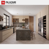PA Villa de luxe Cuisines allemandes Direct Designs modernes Peinture laquée en bois de noyer intégrée Armoire de cuisine finie