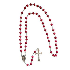 우리의 레이디 과달루페 가톨릭 종교 십자가 디자인 합금 비즈 향기로운 묵주 장미 꽃잎-12 개 펜던트 파티 Recurdos De - Product Image 5