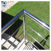 Système de garde-corps rond sur mesure en acier inoxydable, aluminium et acier au carbone pour escaliers intérieurs et extérieurs