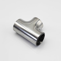 Raccord en T sanitaire en acier inoxydable 304 316, soudé et moulé, surface lisse, connecteur à 3 voies pour tuyau hexagonal