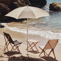 Nouveau 2026 Parasol de plage et de terrasse portable commercial vintage robuste de 6,5 pieds avec protection UV, personnalisé pour le voyage sur le sable