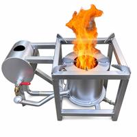 Réchaud multi-combustibles à huile usagée, portable, en fonte, brûleur robuste, haute puissance, à air forcé, pour cuisson et chauffage en extérieur et camping