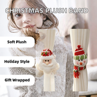 Bracelet à pression de Noël SIHE SDJ659, Père Noël et Bonhomme de neige en peluche, ornement de fête