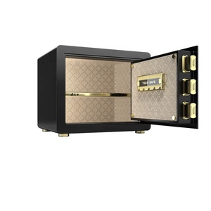 Hupai NOUVEAU YUEHU 35E Coffre-fort électronique numérique haute performance avec serrure à clé LED, construction en plaque d'acier, couleurs noir/blanc/marron pour - Product Image 3
