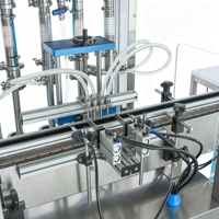 Machine de remplissage automatique de liquides (désinfectant pour les mains, savon, huile cosmétique, pâte) avec système de contrôle PLC et écran tactile