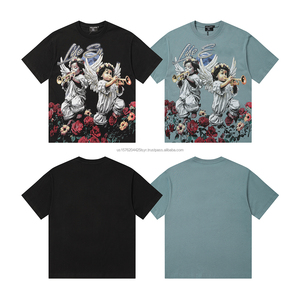 Camiseta de Alta Calidad, 100% Algodón, Estilo Urbano, Estampado Gráfico, Tallas Grandes para Hombre, MIXED EMOTION - Product Image 6