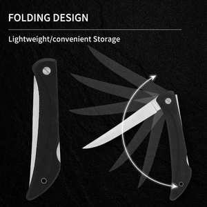 Dao lọc cá gấp gọn dùng một lần DX-tools PK-1108 OEMODM tùy chỉnh, lưỡi thép không gỉ 3Cr13, cán kim loại đen, tay cầm TPR - Product Image 5