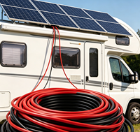 Câble solaire industriel solide HongSheng PV1-F DC1500V XLPO en cuivre étamé, résistant aux UV, indice de protection IP65, 10/6/4 AWG 1,5-10 mm