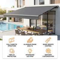 Cubierta de Patio Plegable Moderna y Elegante con Sistema de Rieles Laterales de Tensión para Hoteles, Resorts y Jardines de Lujo