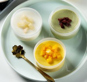 Gobelet en Plastique PP Résistant aux Hautes Températures de 110 ml avec Couvercle <span class=keywords><strong>pour</strong></span> Pâtisseries, Puddings, Gelées, Yogourts et Gâteaux - Product Image 4