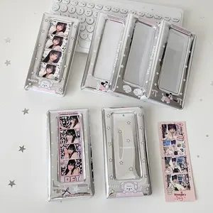 <span class=keywords><strong>Porta</strong></span> Fotocard Kpop a Quattro Scomparti in PVC Lucido, Stile 'Star Chasing Girl', per Album Fotografici e Biglietti da Visita - Product Image 1