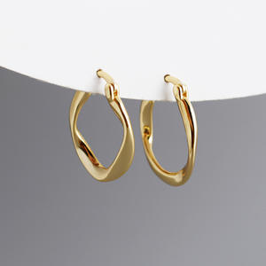 Personnalité à la mode 925 Sterling Silver <span class=keywords><strong>Morbius</strong></span> Wave Boucles d'oreilles 18K Gold Platerd Twisted Boucles d'oreilles en gros - Product Image 6