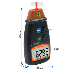 डिजिटल लेजर काउंटर मीटर परीक्षण इंजन के लिए गैर-रेव संपर्क टैकोमीटर RPM काउंटर रोटेशन गति गेज उपकरण - Product Image 5