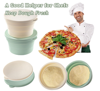 Récipients ronds empilables pour bol d'épreuvage de pâte à pizza avec couvercles Boîte d'épreuvage pliable en silicone pour démarreur de levain