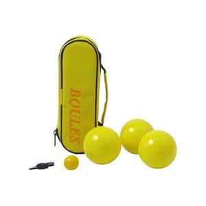 Jeu de 3 boules de pétanque jaunes dans un <span class=keywords><strong>sac</strong></span> personnalisé en acier - Product Image 3