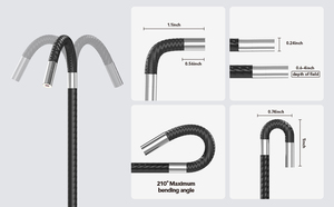 LAFOCH 6.2mm 4 Way 360 Degree Wireless Borescope Endoscope <strong>Camera</strong> IPS 1MP Pixel 4.3 Inch IP67 Module Articulating Endoscopes - Product Image 5