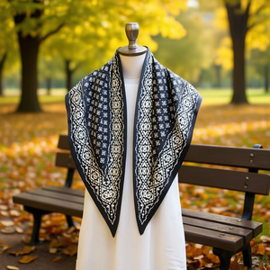 Pañuelo triangular multifuncional de 135*60 cm con estampado, accesorio de moda para mujer - Product Image 2