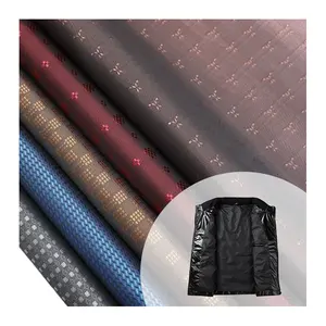 Factory Price 190T taffeta Plain Dyed Costom Emboss Patterns Polyester Taffeta Lining Fabric With Perfect Hand fee
