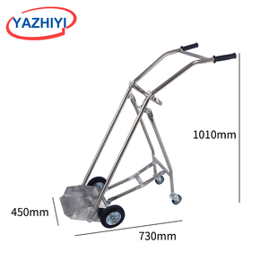 Chariot pliable pour bouteille d'oxygène en acier inoxydable YAZHIYI, pour <span class=keywords><strong>transport</strong></span> médical en milieu hospitalier - Product Image 1