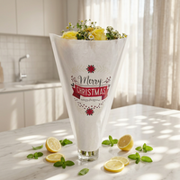 Manchons jetables écologiques en papier kraft blanc pour fleurs et plantes de Noël, emballage agricole pour légumes, impression flexo EUDECO