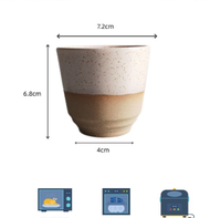Tasse à café expresso en céramique rétro sans anse, en grès, style arabe, 140 ml, pour cappuccino et thé, vente en gros