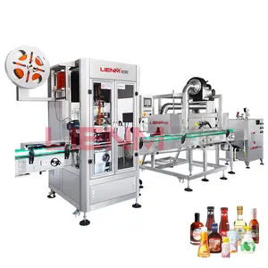 LIENM Machine automatique d'étiquetage de produits autocollants de bouteilles Étiqueteuses PVC PET pour l'impression de manchons rétractables