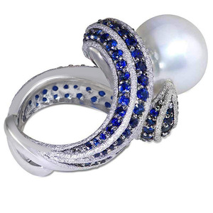 Anello Statement con Perle Irregolari per Donne, Elegante Accessorio di Moda per Uso Quotidiano e Feste - Product Image 3