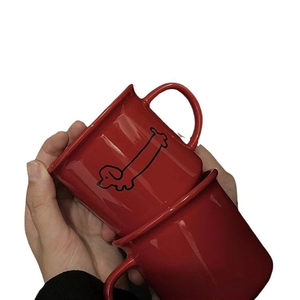 <span class=keywords><strong>Taza</strong></span> de cerámica con diseño de cachorro 2025 rojo clásico, <span class=keywords><strong>taza</strong></span> bonita y divertida para regalos de fiesta de Año Nuevo o Navidad - Product Image 6