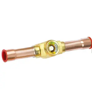 Brass Copper Tube Jointing Sight Glass Moisture Indicator Liquid Line AC Sight Glass for Air Conditioning