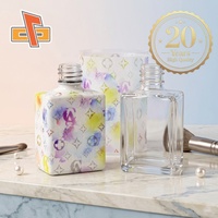 Étiquette mignonne pour flacon de cosmétique, vernis à ongles, parfum, bouteille en verre, film rétractable pour emballage avec impression numérique en gravure sur PET